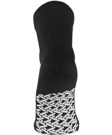 Men's Non-Skid Diabetic Cotton Quarter Socks - 24 pairs, Black, Size 10-13 - Buy Online on GoSupps.com