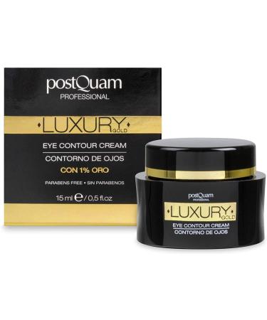 POSTQUAM Professional Luxury Gold Eye Contour Cream 15ml | Spanish Beauty with Hyaluronic Acid | Minimizes Wrinkles & Expression Lines | Soothes Eye Area | Active Ingredients - Buy Online on GoSupps.com