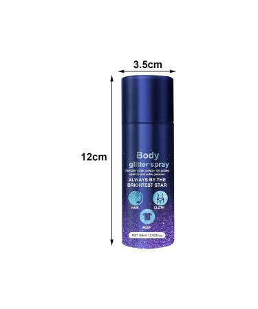 Glitter Spray Body Shimmer Spray 60mlfor Hair and Body Sparkling Spray Glitter Hairspray for Dating Stage Makeup - Buy Online on GoSupps.com