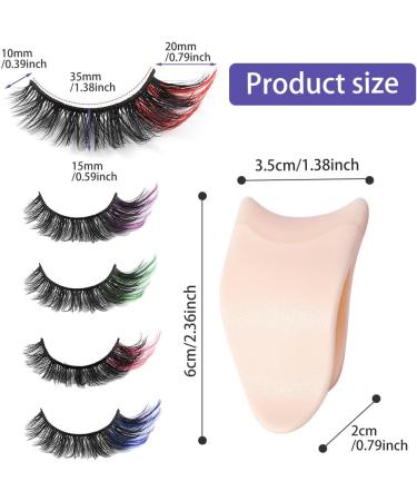 10pairs False Eyelashes Color Russian Strip Extension False Eyelash Set 3d Effect Thick Thin And Fluffy Used For Daily Party Wedding - Buy Online on GoSupps.com