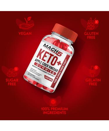 Mach5 ACV Keto Gummies - Apple Cider Vinegar Weight Management (2 Bottles) - Buy Online on GoSupps.com