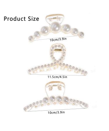 3PCs Large Non-Slip Hair Clips - Shonco Transparent Banana Hair Claw Clips for Women & Girls - Buy Online on GoSupps.com