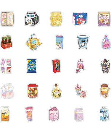 Cute Food and Drink Stickers - 100pcs Kawaii Korean Stickers for Water Bottles, Laptop, Scrapbook, Daily Planner - Ideal for Kids, Teens, Boys, Girls, and Adults - Buy Online on GoSupps.com