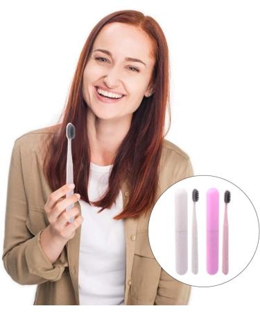Minkissy 6-Part Travel Toothbrush Set | Soft Bristle Bamboo Coal Natural Toothpaste & Container | Eco-Friendly Oral Care for Nursing Lovers - Buy Online on GoSupps.com