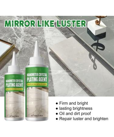fencyatt Nano Crystal Coating Agent for Tile & Furniture Stone Nano Crystal-Plating Agent Kitchen Marble Oil Stain Cleaner Marble Furniture Polish Spray Granite Worktop Cleaner (160ML 2PCS) 2pcs 160ML - Buy Online on GoSupps.com