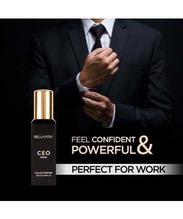 Be'llaVita Luxury CEO MAN Eau De Parfum with Lemon Lavender Tonka Mandarin & Vetiver | Office Wear Perfume for Men with long lasting notes of Tonka and Agarwood 20 ML - Buy Online on GoSupps.com