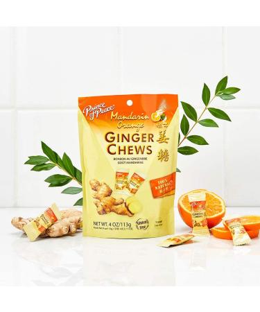 Prince of Peace Ginger Chews with Mandarin Orange - Natural Candy for Nausea | 4 oz. - Buy Online on GoSupps.com