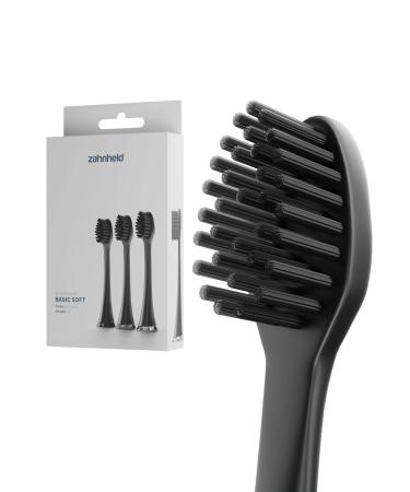 Zahnheld brush head Basic Soft |Replacement brushes in pap Packaging |Soft change heads for Gero Schallzahnbrush |Effective cleaning ... 1 piece (1 pack) black