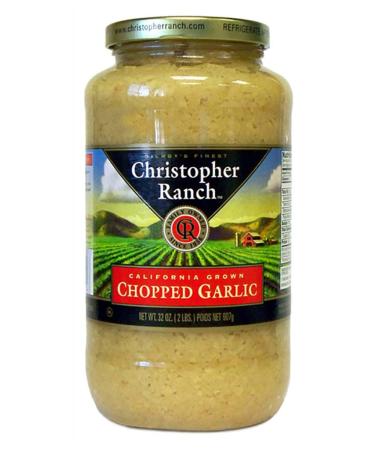 Christopher Ranch CHOPPED GARLIC in Olive Oil  Famous Award Winning Heriloom Garlic - 32 Oz
