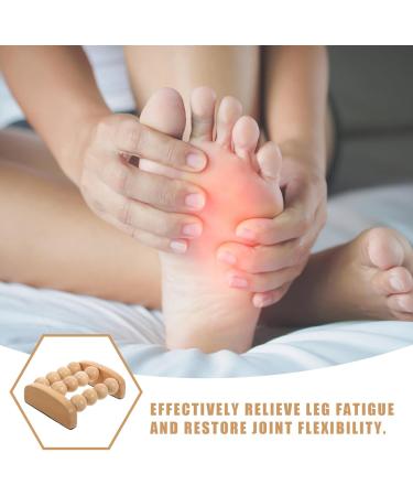 Iplusmile Wooden Massage Ball Scooter | Portable Deep Tissue Massager for Plantar Fasciitis Neck & Muscle Pain Relief - Buy Online on GoSupps.com