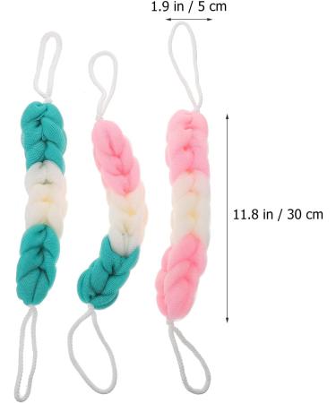 ROSENICE 3pcs Bath Sponge Set - Exfoliating Shower Puff & Back Scrubber (Assorted Colors) - International Shipping Available - Buy Online on GoSupps.com