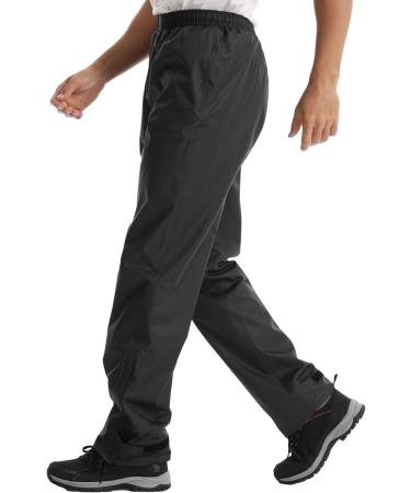 iCreek Men's Waterproof Rain Pants - Lightweight Breathable Trousers for Cycling & Trekking - Black Medium/34 Inseam - Buy Online on GoSupps.com