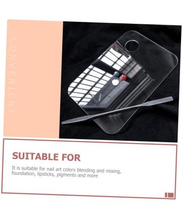 3 Sets Nail Art Palette - Transparent Makeup Mixing Plates & Spatulas for Cosmetics | 15x10cm Manicure Tools | International Shipping - Buy Online on GoSupps.com