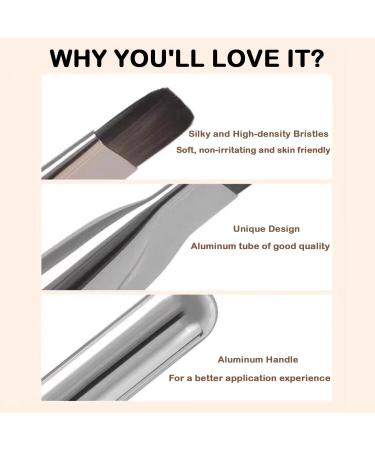 Premium Flat Foundation Brush Set - Angled Liquid Makeup Brushes for Cream & Concealer - Best for Flawless Application - Buy Online on GoSupps.com