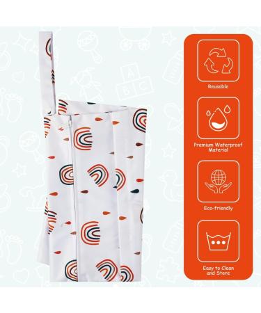 Vicloon Wet Bag - Waterproof Reusable Cloth Diaper Bag for Babies - Rainbow Design - 1PCS - Buy Online on GoSupps.com
