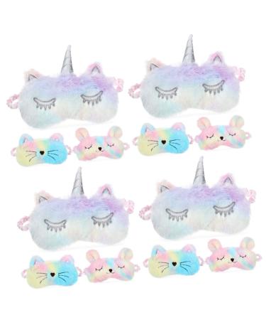 Gatuida 12 Pcs Blindfold Multi-Function Sleep Mask Face Mask for Kids Eye Patch for Kids Night Masks for Sleeping Cute Sleeping Masks Sleeping Eye Mask Polyester Bean Paste Cartoon Travel