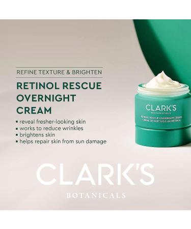 Clark's Botanicals Retinol Rescue Overnight Cream - Hyaluronic Acid & Vitamin C for All Skin Types | 60ml - Buy Online on GoSupps.com
