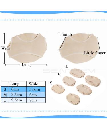 Medium Footed Anti-Slip Gel Pads for Pain Relief - Forefoot Cushion & Toe Spreader for Hallux Valgus Metatarsalgia Morton s Neuroma & Diabetic Foot Care - Buy Online on GoSupps.com