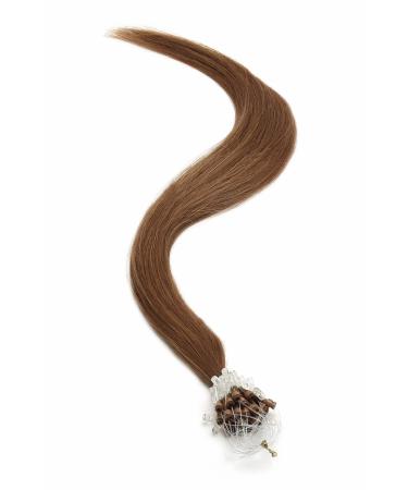 Micro Ring / Micro Loop / Micro Bead Hair Extensions 18" Warm Brown (4LB) American Pride