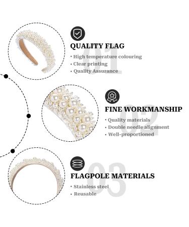 KALIONE Faux Pearl Headband for Women - White Bridal Hair Hoop for Wedding Accessories - Buy Online on GoSupps.com