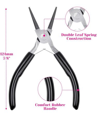 Cridoz Jewelry Pliers Set - Needle Nose, Round Nose, Wire Cutter - Beading and Crafting Supplies (Set of 3) - Buy Online on GoSupps.com