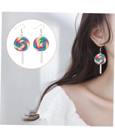 PACKOVE 4pcs Earrings for Kids Earrings Trendy Women Earrings Long Dangle Earrings Creative Earrings Ear Decorations Cute Earrings Kid Earrings Polymer Clay Earrings Girl 5.30X3.00X0.60CM Assorted Color 4 - Buy Online on GoSupps.com