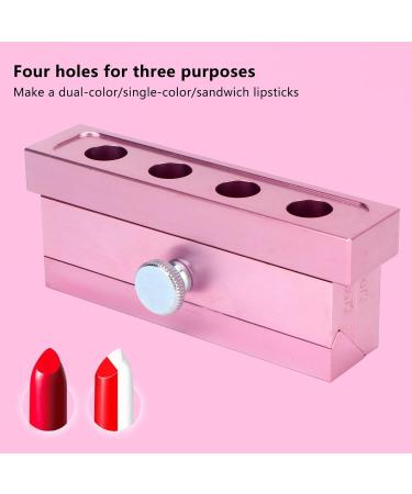 Lip Balm Making Kit Cosmetic Lip Balm Maker with Multipurpose Aluminum 4 Holes Rose Gold for DIY Makeup - Buy Online on GoSupps.com
