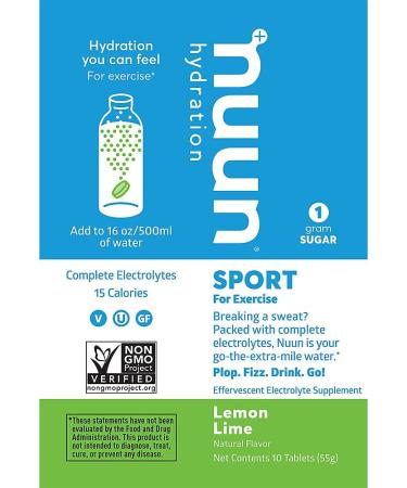 Nuun Active Hydration Tablets - Lemon Lime Flavor | Box of 8 Tubes | Buy Internationally Online - Buy Online on GoSupps.com