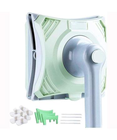 Double-Sided Window Cleaner Glass Wiper Magnetic Cleaning Tools Useful Surface Cleaning Brush for High-Rise Single Glazed Windows with Rod