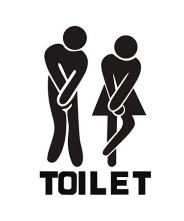 Jiuhong Funny Pictures Toilet Door Wall Home Decoration, Removable Art DIY Door Accessories Vinyl Sticker Mural, Toilet, Bathroom, WC Sign for Bathroom Living Room (L 11.81"*7.87")