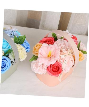 FRCOLOR Soap Flower Box Bath Flowers Woman Birthday Bath Soap Bridal Shower for Guests Scented Soaps Beauty for Women Decor Bride Birthday Present Fancy Artificial Leather - Buy Online on GoSupps.com