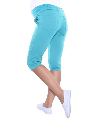 MijaCulture Capri Maternity Trousers - XL Mint | Comfortable Cropped Pants - Buy Online on GoSupps.com