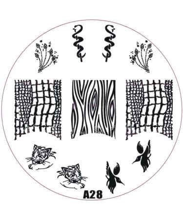 ++SPECIAL ITEM++ Stamping stencil A-Series: A28 Snakeskin Snakeskin Geese Tiger