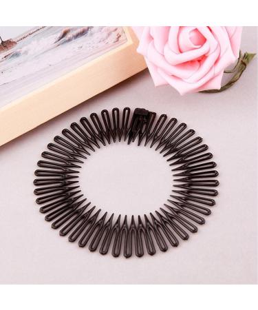 Stretch Hair Combs Plastic Full Circle Headband Flexible Hair Clip Sports Hair Wrap Holder for Women Girls Style 3 - Buy Online on GoSupps.com