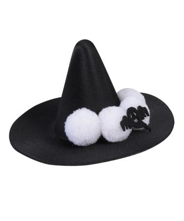 KONTONTY Witch Hat Barrettes Witch Hat Hairpins Black Hair Clips Cosplay Costume Props Headband Black Mini Hat Decor Witch Party Hats Mini Witch Has Women's Accessories Satin Halloween