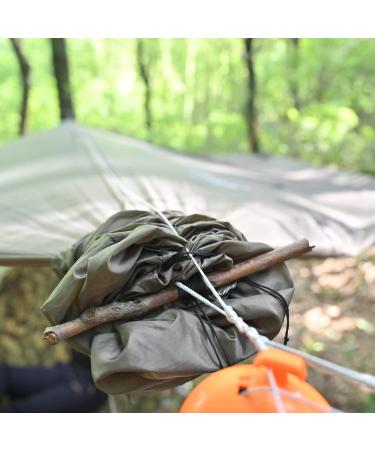 Onewind Premium 12ft Hammock Tarp Sleeve: Lightweight & Durable Rain Fly Snakeskin for Easy Storage. Ideal for Camping, Hiking, and Backpacking in Water Resistant OD Green - Buy Online on GoSupps.com