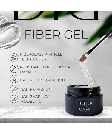 Didier Lab - Premium Fiber Glass Solid Builder Gel for Nails - Hard Gel Builder for Extension - Nail Strengthener - LED UV Builder Gel for Nails - Split Nail Repair - Nail Hardener Gel - 15 ml 15 ml (Pack of 1) Fiber Glass Gel - Buy Online on GoSupps.com
