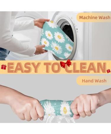 Daisies Flower Painting Beard Bib Apron - Non-Stick Waterproof Hair Catcher for Men | Perfect Grooming Gift with Suction Cups - Buy Online on GoSupps.com