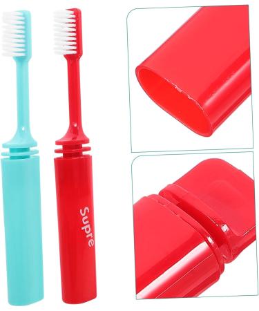 Healeved 2 Pcs Foldable Travel Toothbrush Set - Children's Camping & Outdoor Toothbrushes - Portable Collapsible Oral Care for Guests & Adventures - Buy Online on GoSupps.com