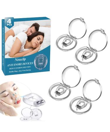 Anti Snoring Devices Snore Stopper 4pcs Anti Snore Nose Clips Magnetic Nasal Dilator Snoring Solution Stop Snoring for Men and Women