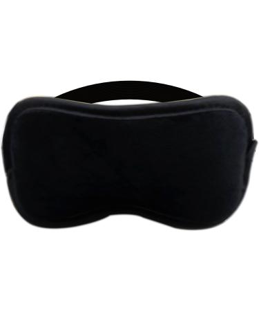 Ultra-Soft Velvet Sleep Mask & Blindfold for Comfortable Travel, Shift Work, and Meditation - Black - Buy Online on GoSupps.com