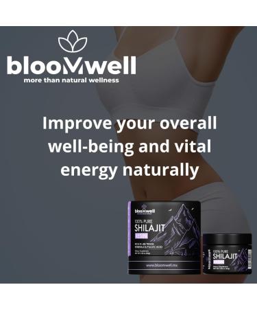 Bloomwell Pure Shilajit Resin - 100% Authentic Himalayan Resin for Energy Focus and Vitality | Premium Mineral-Rich Natural Extract and Fulvic Acid | 2 Months Supply - Buy Online on GoSupps.com