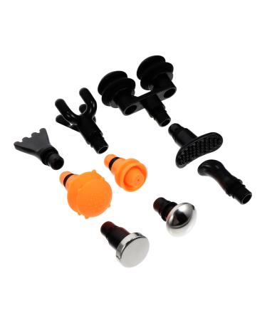 Frcolor 2 sentences 9 pieces massage head with fascia muscle massage device percussion massage attachments blacki the black slow massage device replace fascia massage tool fittings board