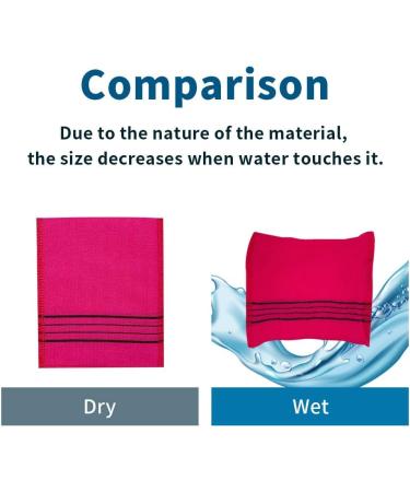 K-Beauty Peeling Gloves - 10 Red Reusable Korean Shower Gloves for Dead Skin Removal & Pore Cleansing - Buy Online on GoSupps.com