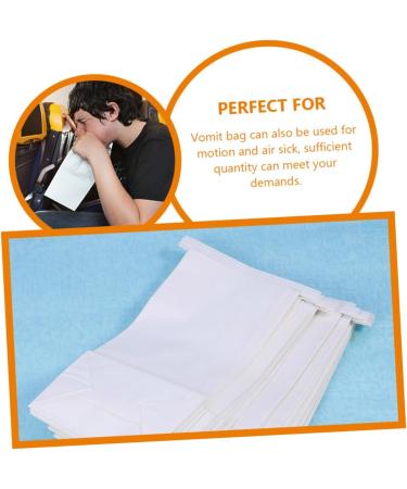 Healifty 50pcs Kraft Coated Paper Vomiting Bags - Disposable Emesis Bags for Travel, Outdoor Use - Water Proof - Buy Online on GoSupps.com