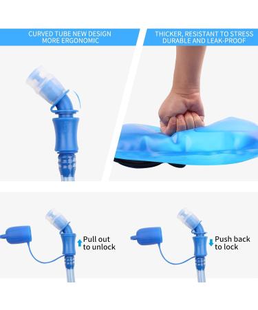 Hydration Bladder 1.5L 2L 3L - Upgraded Leak-Proof Water Reservoir for Hiking Camping Running Cycling | Blue 2L - Buy Online on GoSupps.com