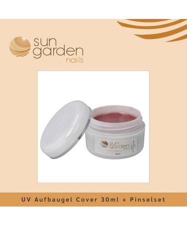 Sun Garden Nails UV Builder Gel Cover 30ml & 3-Piece Brush Set - Premium Nail Art Supplies for Professional Results - Buy Online on GoSupps.com