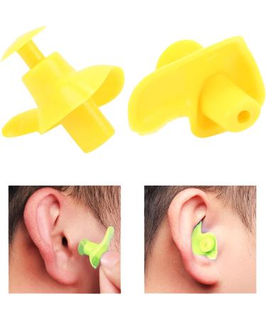 Waterproof Earplug Swimming Ear Protectors Espiral Silicone Portable with Box for Children for Sleeping for Loud Noise Snoring(Yellow) - Buy Online on GoSupps.com