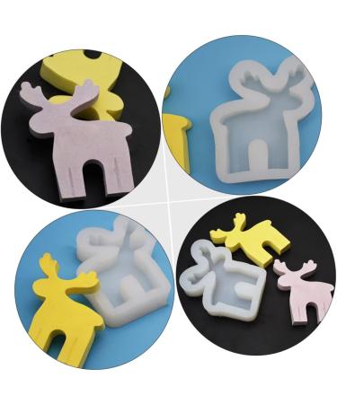 Cabilock Cookie Stencils 2 Pcs DIY Glue Mold Christmas STO Candle Molds The Kid Manual Art Mold Child Fudge Blocks - Buy Online on GoSupps.com