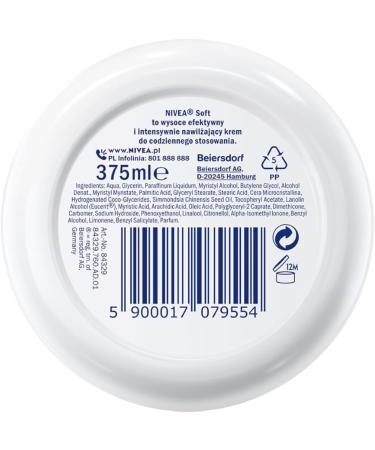 BEIERSDORF AG NIVEA Soft Intensive moisturizing cream 375 ml - Buy Online on GoSupps.com